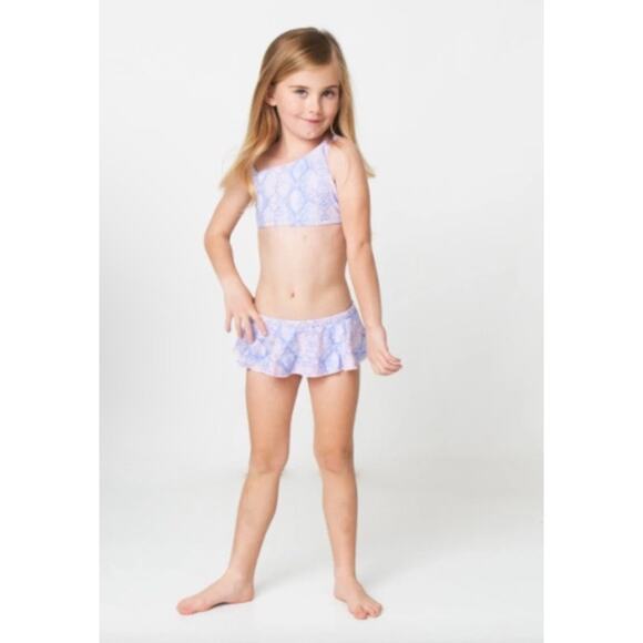 Shade Critters Girls Retro Python Bikini Swimsuit Size 7 NWT $54 UPF 50 - Picture 1 of 10